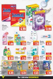 Gazetka promocyjna E Center - Angebote der Woche - Gazetka - ważna od 05.03 do 05.03.2022 - strona 13 - produkty: allzweckreiniger, ariel, Bad, Calendula, creme, dove, duschbad, eis, elkos, feuchtes toilettenpapier, flasche, geschirr, geschirrspülmittel, henkel, karotten, lenor, LG, mandel, Meister, pampers, papier, reiniger, reis, Ria, rind, somat, spülmaschinen, spülmittel, Ti, toilettenpapier, tuc, Tucher, vollwaschmittel, waschmittel, weck, weichspüler, zahncreme