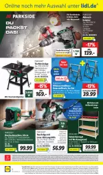 Gazetka promocyjna Lidl - Wochen-Highlights im Onlineshop - Gazetka - ważna od 25.06 do 25.06.2023 - strona 2 - produkty: Abbruchhammer, angebot, angebote, auer, aufbewahrungsbox, aust, Bau, Baustoffe, decke, eis, elle, erde, gsw, Holz, kraft, latte, messer, ndk, Parkside, regal, reis, reiss, rel, Ria, rwe, säge, Schal, Schale, schwerlastregal, Tauchsäge, telefon, Ti, tisch, Tischkreissäge, uhr, weck, werkzeug