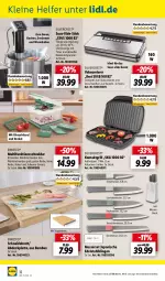 Gazetka promocyjna Lidl - Aktuelle Onlineshop-Highlights - Gazetka - ważna od 31.01 do 31.01.2023 - strona 32 - produkty: bambus, beutel, brot, decke, Deckel, edelstahl, elle, ernesto, grill, kontaktgrill, latte, leine, messer, messerblock, Messerset, ndk, schneidebrett, schüssel, silvercrest, Sous-Vide-Stick, Ti, timer, Vakuumierer, Wanne, wasser, würfel