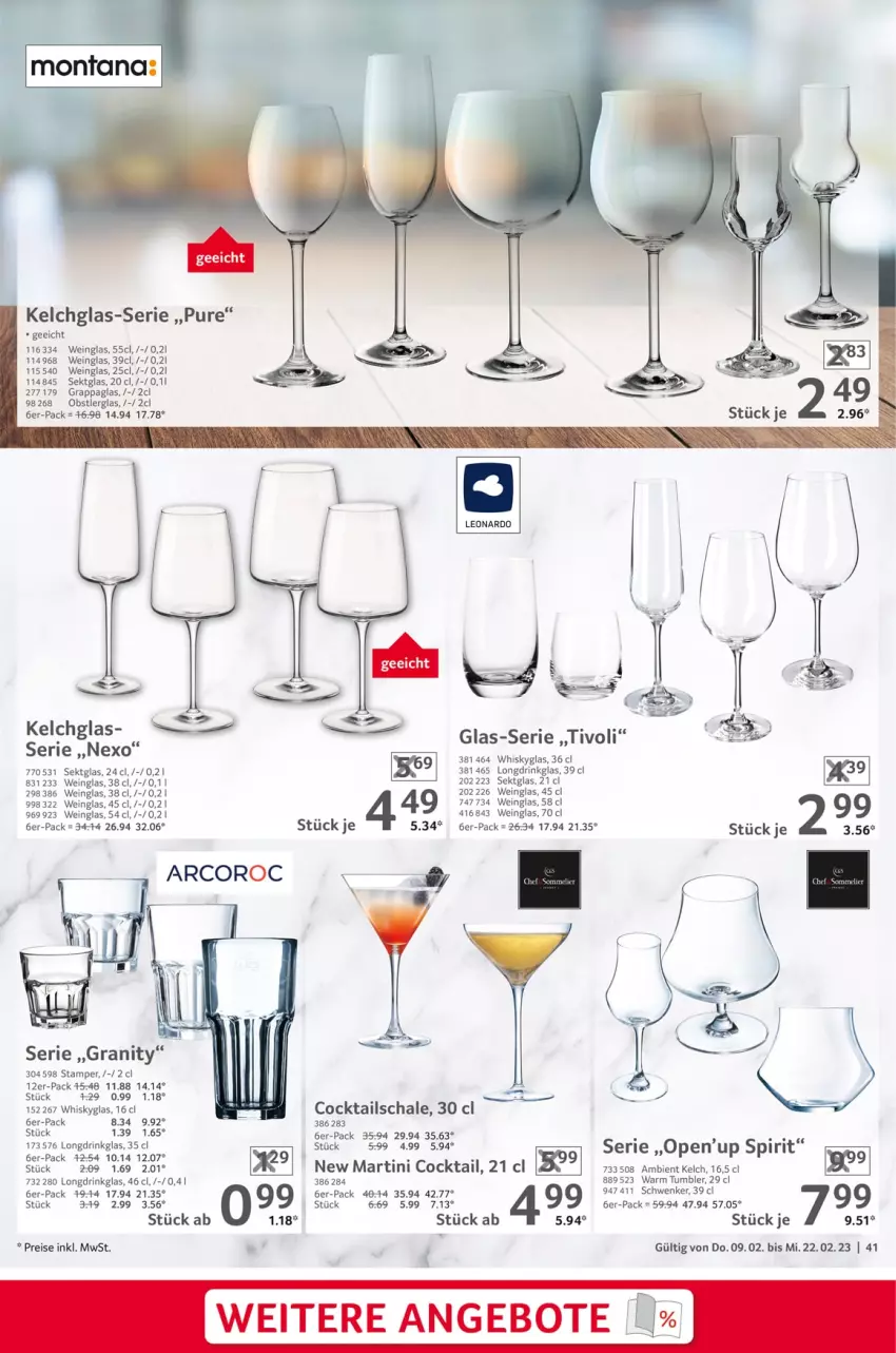 Aktueller Prospekt Selgros - Gastronomie - von 09.02 bis 22.02.2023 - strona 41 - produkty: angebot, angebote, cocktail, cocktails, drink, eis, ente, grappa, leonardo, martini, obst, reis, Schal, Schale, sekt, Ti, wein, whisky, Whiskyglas