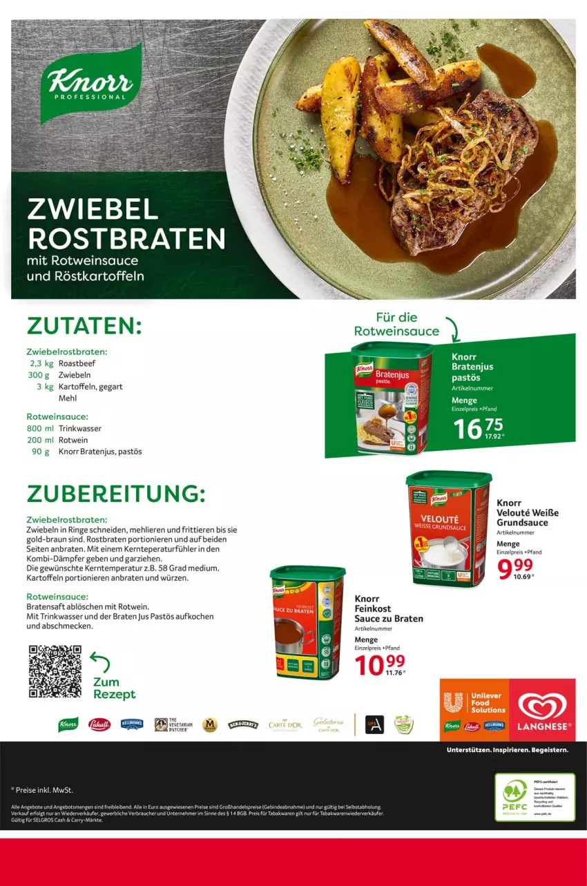 Aktueller Prospekt Selgros - Gastronomie - von 09.02 bis 22.02.2023 - strona 56 - produkty: angebot, angebote, beef, braten, braun, eis, elle, feinkost, kartoffel, kartoffeln, knorr, LG, mehl, Rauch, reis, ring, roastbeef, rotwein, saft, sauce, Ti, Tiere, wasser, wein, zwiebel, zwiebeln