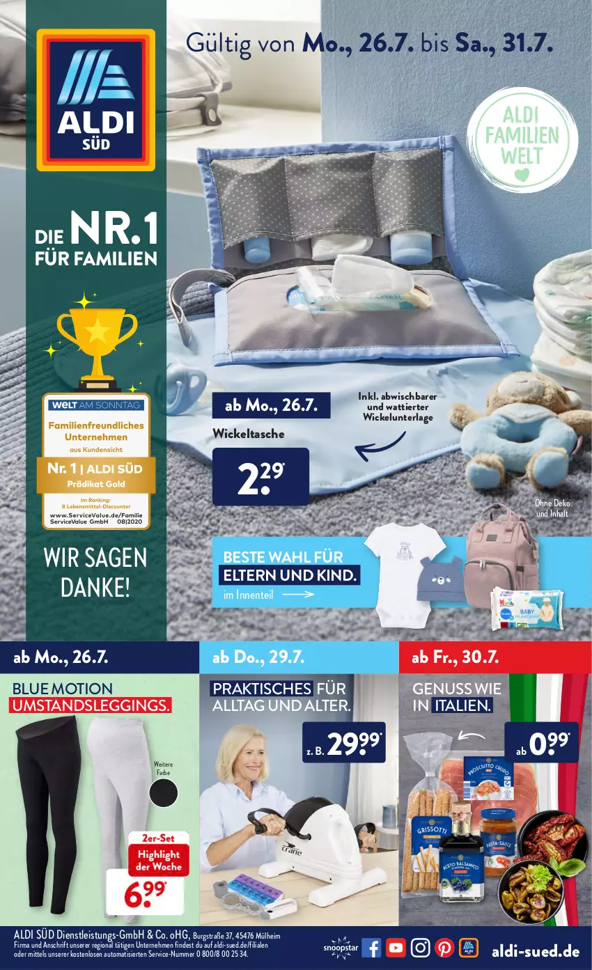 Aktueller Prospekt AldiSud - ALDI Aktuell - von 26.07 bis 31.07.2021 - strona 1