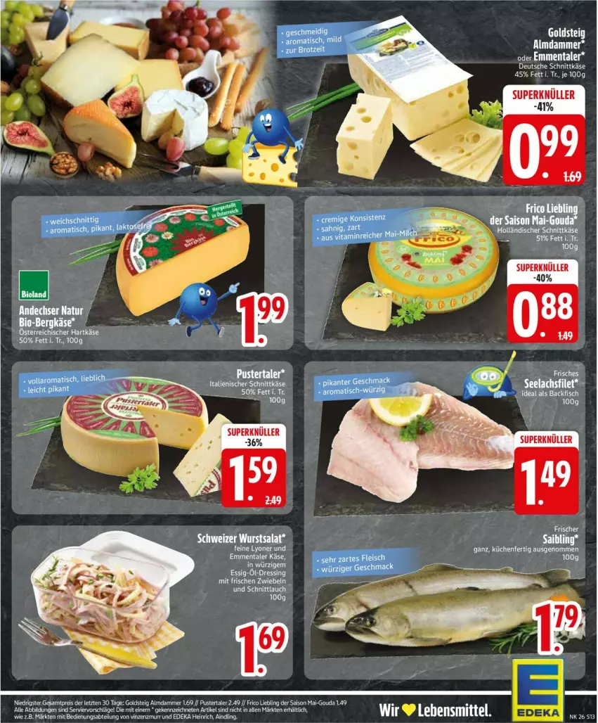 Aktueller Prospekt Edeka - Prospekte - von 23.06 bis 28.06.2025 - strona 13 - produkty: buch, eis, emmentaler, goldsteig, gouda, Käse, lebensmittel, reis, salat, schnittlauch, tee, Ti, wurst, ZTE