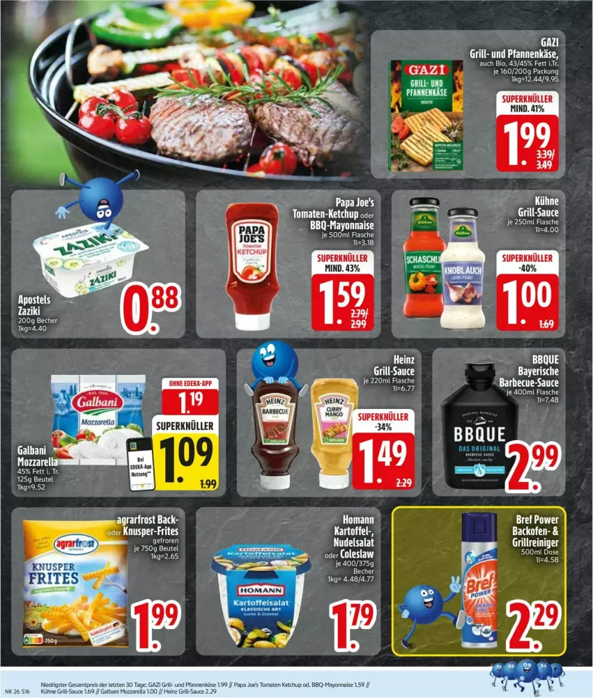Aktueller Prospekt Edeka - Prospekte - von 23.06 bis 28.06.2025 - strona 16 - produkty: backofen, beutel, bio, eier, flasche, galbani, grill, heinz, homann, kartoffel, ketchup, Kühne, mayonnaise, nudel, nudelsalat, Ofen, rel, salat, sauce, tomate, tomaten, Yo