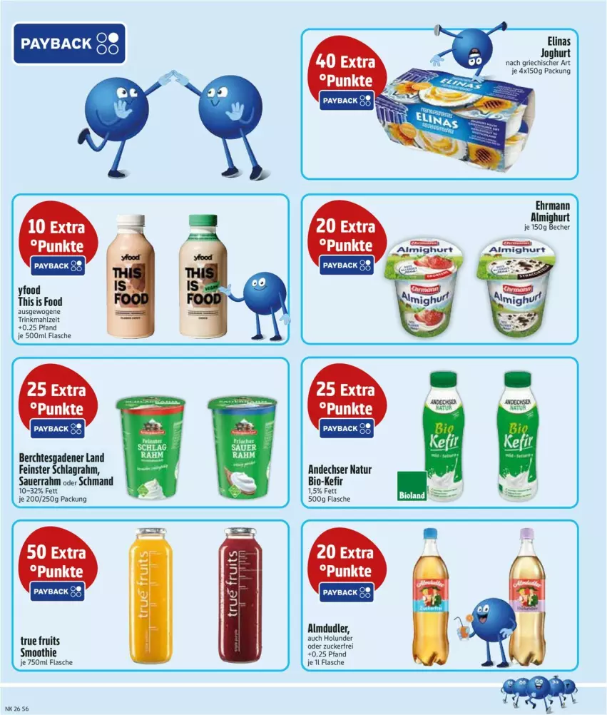 Aktueller Prospekt Edeka - Prospekte - von 23.06 bis 28.06.2025 - strona 6 - produkty: almdudler, almighur, almighurt, andechser natur, auer, Becher, bio, ehrmann, elinas, flasche, holunder, joghur, joghurt, joghurt nach, K2, Kefir, natur, Sauerrahm, schlagrahm, schmand, smoothie, true fruits, zucker