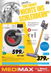 Gazetka promocyjna Medimax - MEDIMAX Prospekt KW33 2022 - Gazetka - ważna od 18.08 do 18.08.2022 - strona 1 - produkty: abholpreise, akku, bett, dekoration, Dyson, eis, ente, erde, gefu, kraft, LG, mastercard, Protex, Reinigung, reis, rosen, rum, Spektrum, Spiele, Stielsauger, Ti, trommel, waschmaschine, wasser