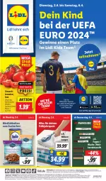 Gazetka promocyjna Lidl - Aktionsprospekt - Gazetka - ważna od 06.04 do 06.04.2024 - strona 1 - produkty: angebot, angebote, Bad, bio, coupon, eis, elle, Holz, LG, obst, Obst und Gemüse, Rauch, reis, Ti, tomate, tomaten, und gemüse, ZTE, zucker