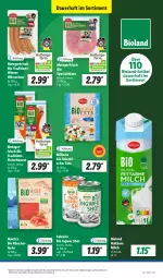 Gazetka promocyjna Lidl - Aktionsprospekt - Gazetka - ważna od 06.04 do 06.04.2024 - strona 9 - produkty: angebot, auer, bio, bioland, Bona, eis, feta, fleisch, fleischwurst, haltbare milch, ingwer, lachs, Milbona, milch, Räucherlachs, reis, Spezi, Ti, vita, wiener, wiener würstchen, wurst, würstchen, ZTE