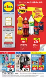 Gazetka promocyjna Lidl - Aktionsprospekt - Gazetka - ważna od 10.09 do 10.09.2022 - strona 1 - produkty: angebot, angebote, Bad, barilla, bio, champion, coca-cola, cola, discount, eis, erde, fanta, Kinder, lebensmittel, LG, Liege, Mezzo Mix, Mode, pasta, Pasta Sauce, preisvorteil, pril, Pyjama, Rauch, reis, sauce, shirt, sprite, T-Shirt, Ti, ZTE
