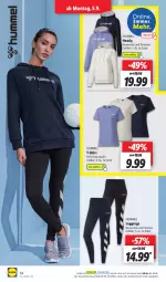 Gazetka promocyjna Lidl - Aktionsprospekt - Gazetka - ważna od 10.09 do 10.09.2022 - strona 14 - produkty: Bau, baumwolle, gin, leggings, ndk, reine baumwolle, Schal, Schale, shirt, T-Shirt, Ti, wolle