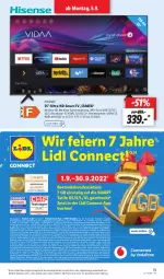 Gazetka promocyjna Lidl - Aktionsprospekt - Gazetka - ważna od 10.09 do 10.09.2022 - strona 19 - produkty: aldi, alexa, angebot, auto, Betriebssystem, braun, Brei, buch, dell, dvb, DVB-T, eier, eis, elle, gin, HDMI, hisense, inklusivleistungen, Liege, Mode, Rauch, reis, rwe, Soda, Tchibo, Ti, tisch, tuner, uhd, usb, vodafone, Yo, ZTE