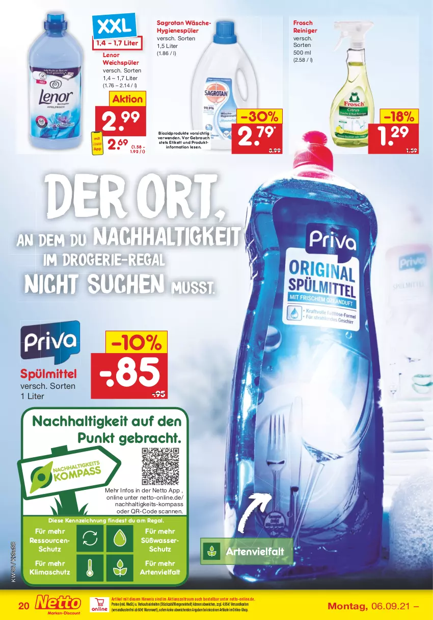 Aktueller Prospekt Netto Marken-Discount - Filial Angebote - von 06.09 bis 11.09.2021 - strona 20