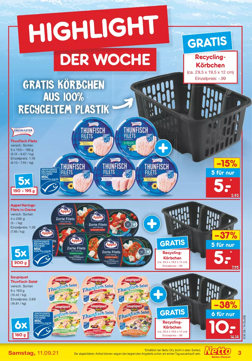 Aktueller Prospekt Netto Marken-Discount - Filial Angebote - von 06.09 bis 11.09.2021 - strona 3