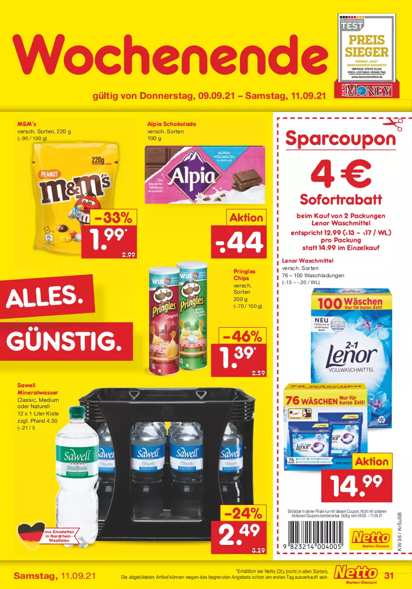 Aktueller Prospekt Netto Marken-Discount - Filial Angebote - von 06.09 bis 11.09.2021 - strona 31