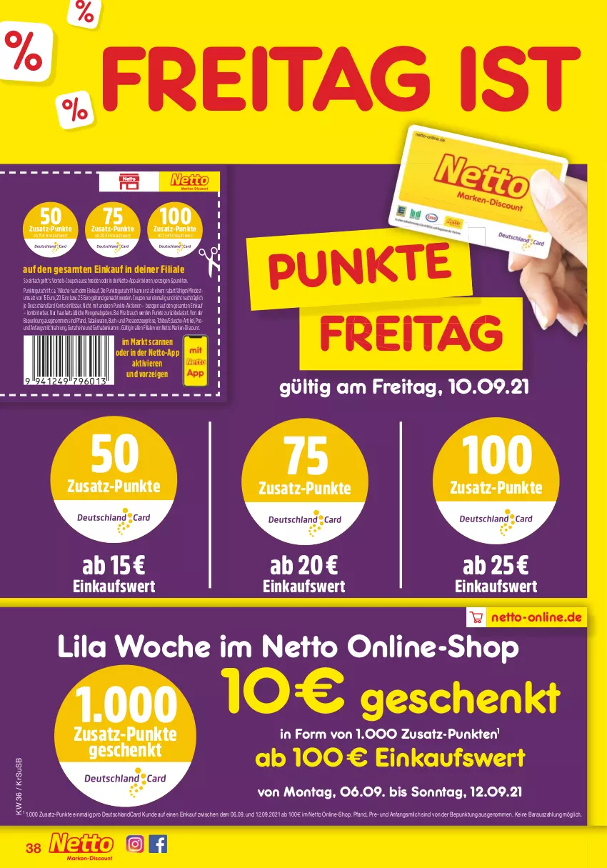 Aktueller Prospekt Netto Marken-Discount - Filial Angebote - von 06.09 bis 11.09.2021 - strona 38