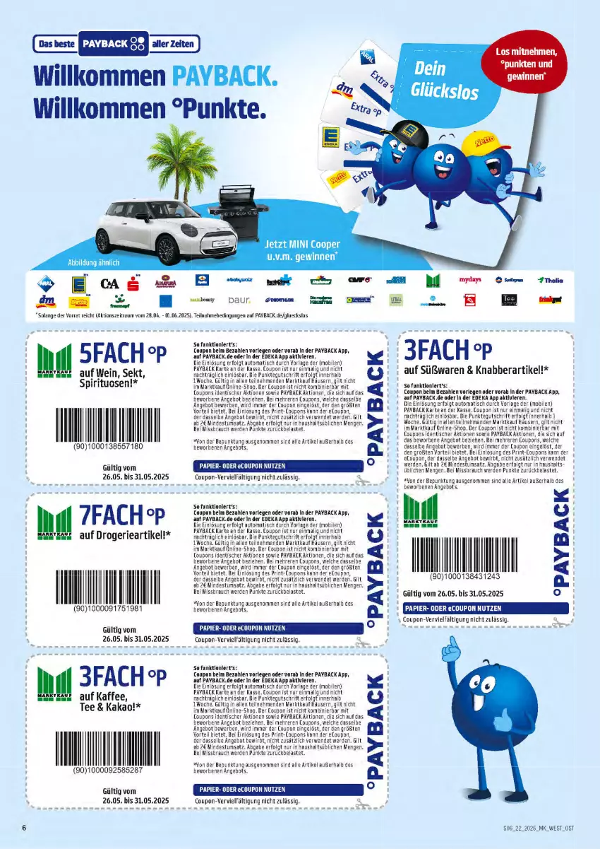 Aktueller Prospekt Marktkauf - Prospekt - von 25.05 bis 31.05.2025 - strona 6 - produkty: angebot, auto, coupon, coupons, deka, erde, HP, kaffee, kakao, LG, mam, mydays, papier, payback, Rauch, rwe, sekt, spirituosen, tee, Ti, tisch, wein, Yo