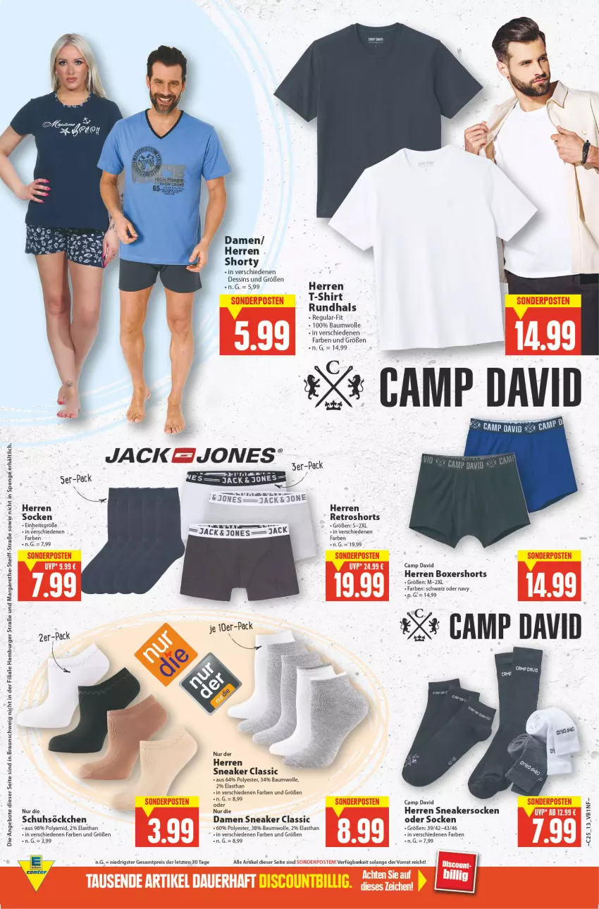 Aktueller Prospekt E Center - Angebote der Woche - von 20.06 bis 25.06.2022 - strona 13 - produkty: angebot, angebote, Bau, baumwolle, braun, burger, eis, ente, hamburger, reis, retroshorts, shirt, shorts, shorty, sneaker, sneakersocken, söckchen, socken, T-Shirt, Ti, uhr, wolle, ZTE