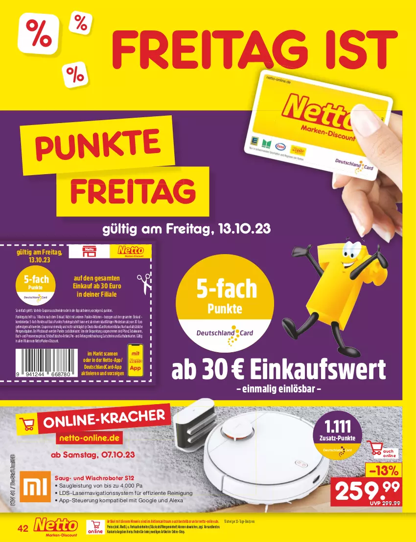 Aktueller Prospekt Netto Marken-Discount - Filial-Angebote - von 09.10 bis 14.10.2023 - strona 44 - produkty: alexa, bestpreis, buch, coupon, deutschlandcard, discount, eduscho, eis, ente, erde, guthabenkarte, gutschein, gutscheine, mac, marken-discount, milch, ndk, Rauch, Reinigung, reis, Tchibo, Ti