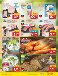 Gazetka promocyjna Netto Marken-Discount - Filial-Angebote - Gazetka - ważna od 14.10 do 14.10.2023 - strona 11 - produkty: angebot, backofen, berliner, bestpreis, beutel, bio, brot, eis, filet, gin, henkel, Käse, kasseler, leberkäs, leberkäse, mehl, milch, minutensteaks, möhren, natur, Ofen, pfeffer, Pfefferbeißer, quark, reis, sac, schenkel, schwein, schweine, schweine-filet, speisequark, steak, steaks, Ti, vita, wein, weine, ZTE