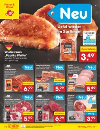 Gazetka promocyjna Netto Marken-Discount - Filial-Angebote - Gazetka - ważna od 14.10 do 14.10.2023 - strona 14 - produkty: auer, berliner, bestpreis, braten, dauertiefpreis, eis, fleisch, kasseler, kotelett, marinade, ndk, paprika, pfeffer, pute, reis, rind, rollbraten, rouladen, schwein, schweine, schweinerücken, steak, steaks, suppe, Ti, tiefpreis, wein, weine, wurst