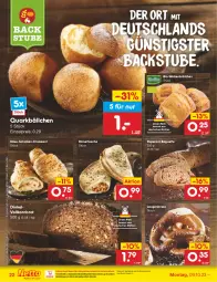 Gazetka promocyjna Netto Marken-Discount - Filial-Angebote - Gazetka - ważna od 14.10 do 14.10.2023 - strona 22 - produkty: angebot, backofen, baguette, bestpreis, bio, brot, brötchen, Croissant, eis, Käse, korn, Kornbrot, mehl, ndk, Ofen, peperoni, Peroni, quark, reis, schinken, stube, Tasche, Ti, vollkornbrot, weizenbrötchen