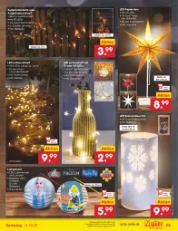 Gazetka promocyjna Netto Marken-Discount - Filial-Angebote - Gazetka - ważna od 14.10 do 14.10.2023 - strona 31 - produkty: angebot, Außenlichterkette, batterie, batterien, Draht, eis, Kette, laterne, leds, Leuchte, lichterkette, papier, Ti, timer, ZTE
