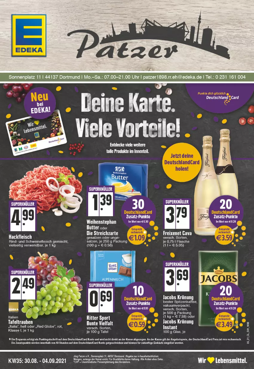 Aktueller Prospekt Edeka - Angebote der Woche - von 30.08 bis 04.09.2021 - strona 1