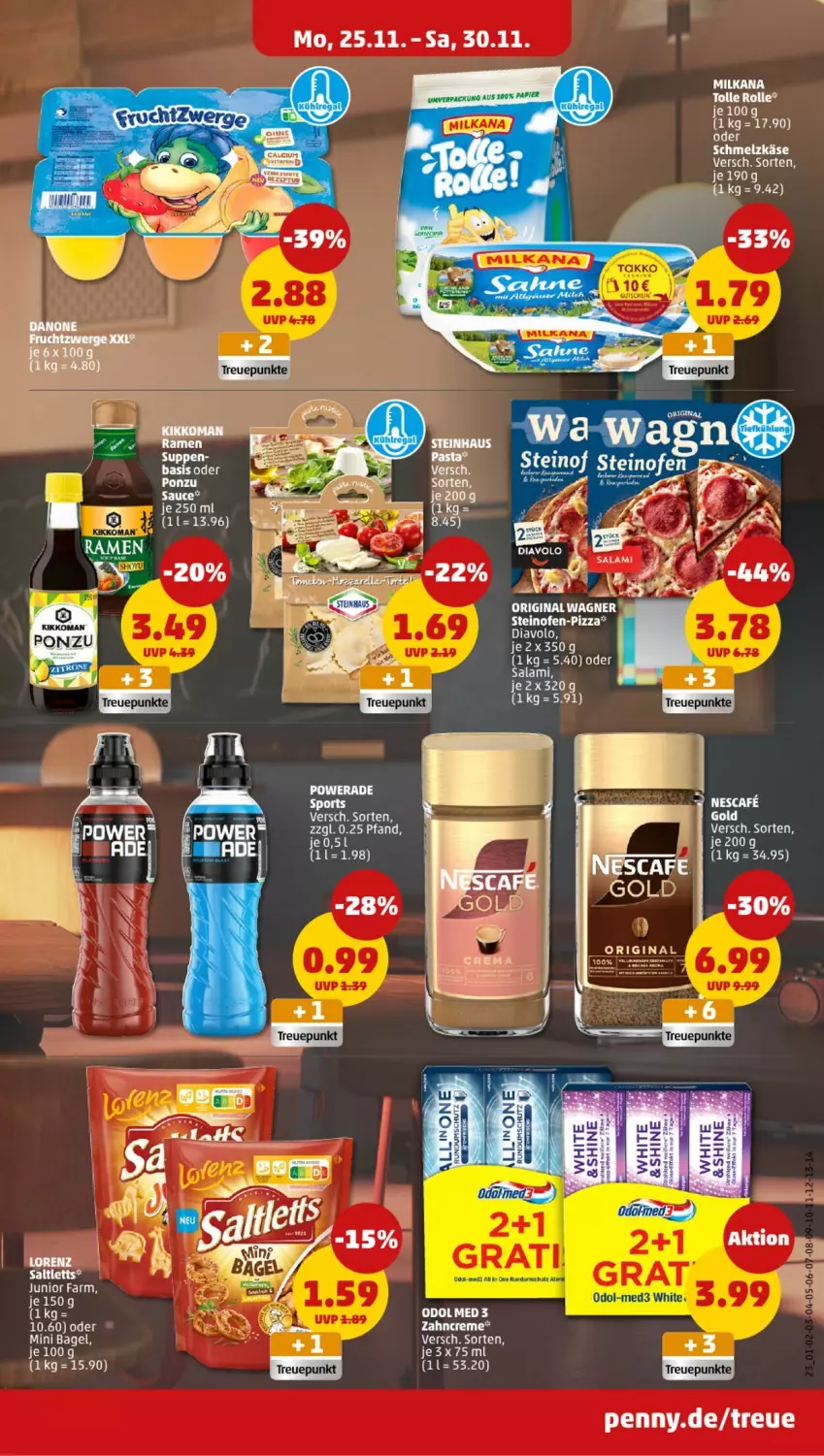 Aktueller Prospekt Penny - Prospekte - von 25.11 bis 30.11.2024 - strona 23 - produkty: bett, erde, Käse, nescafe, Odol, Ofen, papier, pizza, sauce, Schmelzkäse, steinofen, tee