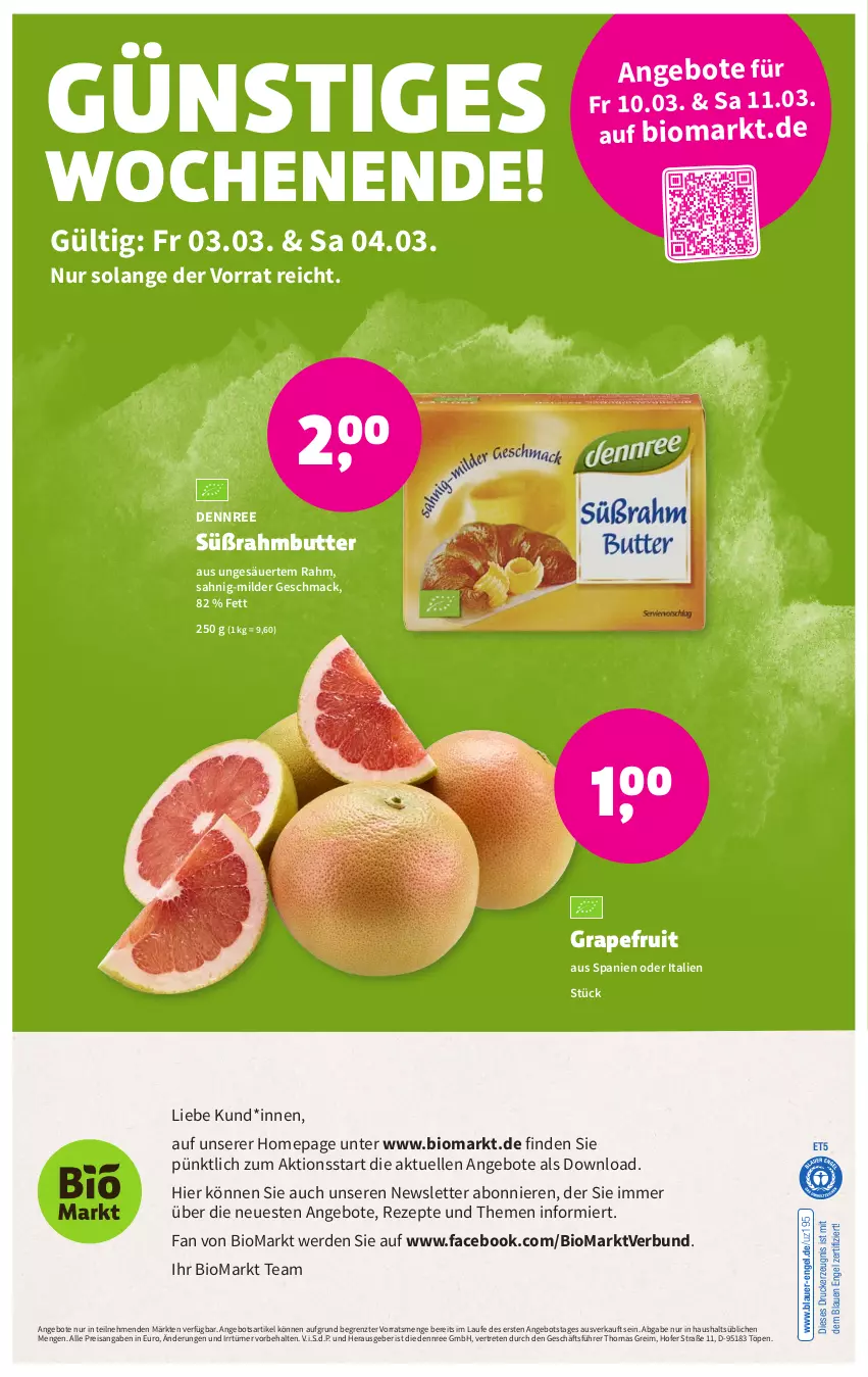 Aktueller Prospekt Denns Biomarkt - Prospekte - von 01.03 bis 14.03.2023 - strona 8 - produkty: angebot, angebote, auer, bio, butter, dennree, drucker, eis, elle, Engel, erde, grapefruit, kerze, mac, Omep, reis, rezept, rezepte, Süßrahmbutter, Ti, ZTE