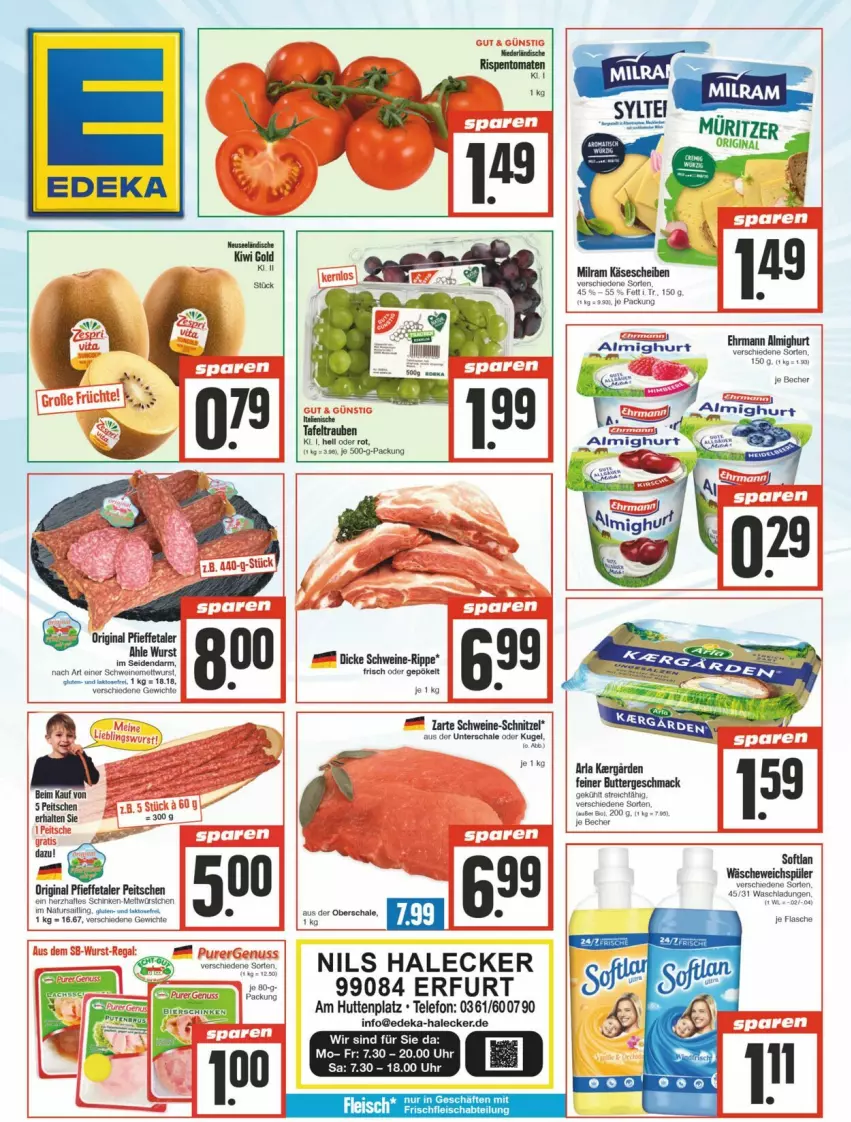 Aktueller Prospekt Edeka - Prospekte - von 14.09 bis 21.09.2024 - strona 1 - produkty: Abtei, arla, butter, deka, eis, fleisch, gin, mac, Mett, natur, Schal, Schale, schinken, schwein, schweine, telefon, wein, weine