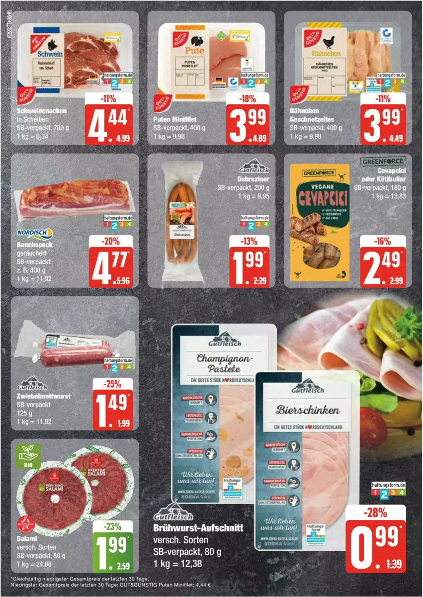 Aktueller Prospekt Edeka - Prospekte - von 23.09 bis 28.09.2024 - strona 10 - produkty: bier, bierschinken, champignon, eis, filet, pastete, pute, reis, schinken, Ti, ZTE