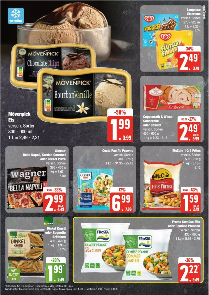 Aktueller Prospekt Edeka - Prospekte - von 23.09 bis 28.09.2024 - strona 13 - produkty: Cif, eis, mccain, mövenpick, mövenpick eis, prawns, reis, Ti, ZTE