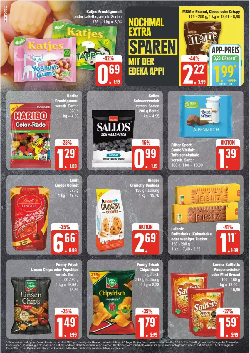 Aktueller Prospekt Edeka - Prospekte - von 23.09 bis 28.09.2024 - strona 16 - produkty: Bau, brezel, chips, chipsfrisch, eier, eis, frucht, fruchtgummi, katjes, Lakritz, LG, lorenz, oder lakritz, reis, saltletts, Seife, ZTE