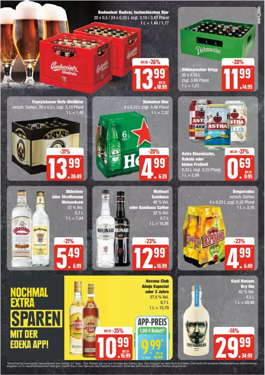 Aktueller Prospekt Edeka - Prospekte - von 23.09 bis 28.09.2024 - strona 19 - produkty: auer, bier, budweiser, deka, eier, eis, elle, ente, franziskaner, Havana Club, Hefe, Ti, tuner