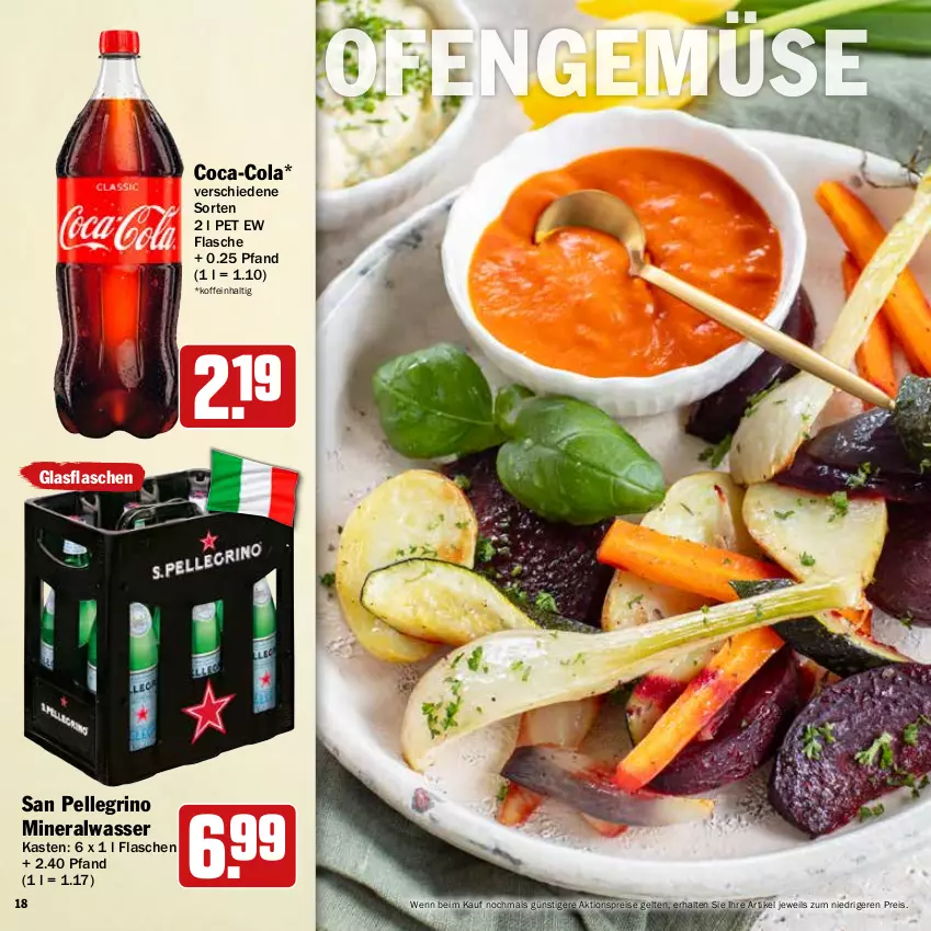 Aktueller Prospekt Hit - Feinkostbroschüre - von 24.03 bis 19.04.2025 - strona 18 - produkty: aktionspreis, Alwa, coca-cola, cola, eis, elle, flasche, glasflasche, mineralwasser, Ofen, reis, san pellegrino, Ti, wasser