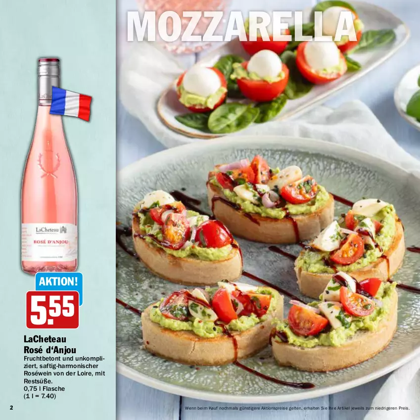 Aktueller Prospekt Hit - Feinkostbroschüre - von 24.03 bis 19.04.2025 - strona 2 - produkty: aktionspreis, eis, flasche, mozzarella, reis, rel, roséwein, saft, Ti, wein