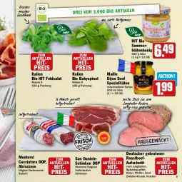 Gazetka promocyjna Hit - Feinkostbroschüre - Gazetka - ważna od 19.04 do 19.04.2025 - strona 5 - produkty: ACC, aufschnitt, Babyspinat, beef, bio, bio hit, Blüte, blütenhonig, braten, Dijon Senf, eis, elle, feldsalat, gin, honig, jungbullen, kräuter, mac, maille, montorsi, natur, nuss, pfeffer, reis, roastbeef, saft, salami, salat, schinken, senf, Spezi, spinat, spitzenqualität, Ti, zwiebel