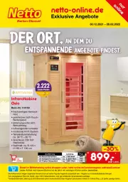 Gazetka promocyjna Netto Marken-Discount - Online-SondermagazinWellness & Wohnen - Gazetka - ważna od 28.02 do 28.02.2022 - strona 1 - produkty: angebot, angebote, beleuchtung, eis, Holz, magazin, Mode, ndk, reis, rum, Spektrum, steckdose, Ti, tisch, versandkostenfrei, ZTE