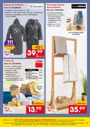 Gazetka promocyjna Netto Marken-Discount - Online-SondermagazinWellness & Wohnen - Gazetka - ważna od 28.02 do 28.02.2022 - strona 9 - produkty: angebot, Bad, Bademantel, bambus, Bau, baumwolle, duschtuch, eis, gästetuch, handtuch, handtücher, kleid, kleider, Kleiderständer, magazin, Mantel, natur, ndk, reine baumwolle, reis, Ria, rwe, tee, Ti, tuc, tücher, versandkostenfrei, wolle, ZTE