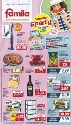 Gazetka promocyjna Famila - Prospekte - Gazetka - ważna od 20.07 do 20.07.2024 - strona 1 - produkty: akku, angebot, angebote, baileys, beutel, burlander, chips, chipsfrisch, deutscher schnittkäse, eis, elle, ente, erdnuss, flasche, fleisch, flippies, funny-frisch, gewürz, handstaubsauger, irish cream, jacobs, jacobs tassimo, jever, Käse, liqueur, milram, Nektar, nektarinen, nuss, Ofen, pils, pilsener, reis, Schal, Schale, schnittkäse, schubladen, Schubladenturm, schwein, schweine, schweinenacken, sim, staubsauger, steak, tassimo, teller, Ti, veltins, veltins pilsener, wein, weine, Weste, Wild, ZTE