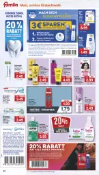 Gazetka promocyjna Famila - Prospekte - Gazetka - ważna od 20.07 do 20.07.2024 - strona 25 - produkty: Bebe, Brei, Color creme, coupon, coupons, creme, deo, deospray, Durex, dusche, duschgel, eier, eis, flasche, gin, gliss, got2b, listerine, mac, mundspülung, nivea, Nivea Men, Old Spice, Palette, pasta, pflegedusche, Q10, reis, schwarzkop, schwarzkopf, sensodyne, shampoo, shampoo oder spülung, sofort-rabatt, sofortrabatt, spülung, tagescreme, Ti, total care, zahnpasta, ZTE