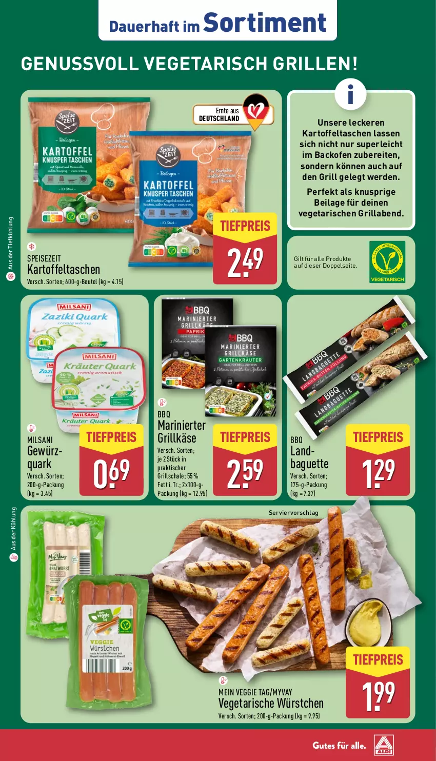 Aktueller Prospekt Aldi Nord - Von Montag - von 26.05 bis 31.05.2025 - strona 39 - produkty: auer, aus der tiefkühlung, backofen, baguette, beutel, eis, erde, gewürz, gewürzquark, grill, Grillkäse, ilag, kartoffel, Kartoffeltaschen, Käse, nuss, Ofen, quark, reis, Schal, Schale, Tasche, taschen, Ti, tiefpreis, tisch, Vegeta, veggie, würstchen