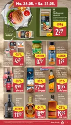 Gazetka promocyjna Aldi Nord - Von Montag - Gazetka - ważna od 31.05 do 31.05.2025 - strona 13 - produkty: amaro, bio, black label, blended scotch, blended scotch whisky, bourbon, bourbon whiskey, brandt, braten, bratwurst, burger, elle, flasche, grill, gurke, gurken, hamburger, johnnie walker, kentucky straight, lack, leine, rama, ramazzott, ramazzotti, rind, rostbratwurst, rum, sauce, schwein, scotch, scotch whisky, single malt, teller, Ti, tuc, wein, whiskey, whisky, wurst, zott