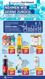 Gazetka promocyjna Aldi Nord - Von Montag - Gazetka - ważna od 31.05 do 31.05.2025 - strona 37 - produkty: Alwa, apfel, apfelsaft, auer, cola, d'oro, drink, eis, flasche, getränk, getränke, milch, mineralwasser, natürliches mineralwasser, pils, Quellbrunn, reis, saft, smoothie, Ti, tiefpreis, wasser