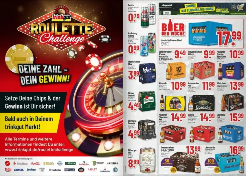 Aktueller Prospekt Trinkgut - Prospekte - von 21.05 bis 25.05.2024 - strona 2 - produkty: chips, eier, natur, Paula, paulaner, playmobil, sim, Spezi, steiner, Ti, veltins