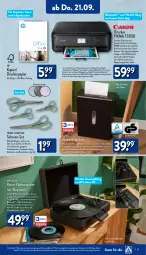 Gazetka promocyjna Aldi Nord - Von Montag - Gazetka - ważna od 23.09 do 23.09.2023 - strona 17 - produkty: Aktenvernichter, Behälter, Brei, buch, canon, cin, deka, dell, din a4, drucker, edelstahl, ente, erde, gin, HP, koffer, kopfhörer, latte, lautsprecher, LG, Mode, Mp3, papier, quigg, Ria, rwe, Schal, Schere, smartphone, smartphones, Spiele, Ti, usb