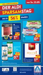 Gazetka promocyjna Aldi Nord - Von Montag - Gazetka - ważna od 23.09 do 23.09.2023 - strona 38 - produkty: aldi, arla, arla buko, auto, Buko, elle, erdinger, frischkäse, gin, Holz, Käse, magazin, merci, natur, papier, radler, schinken, schwarzwälder schinken, storck, telefon, Ti, ZTE