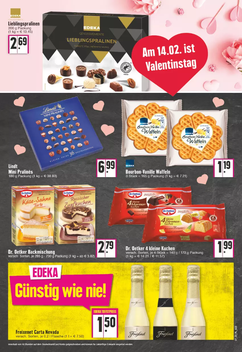 Aktueller Prospekt E Center - Angebote der Woche - von 13.02 bis 18.02.2023 - strona 23 - produkty: backmischung, bourbon, kuchen, lindt, pralinen, Ti, vanille, waffeln