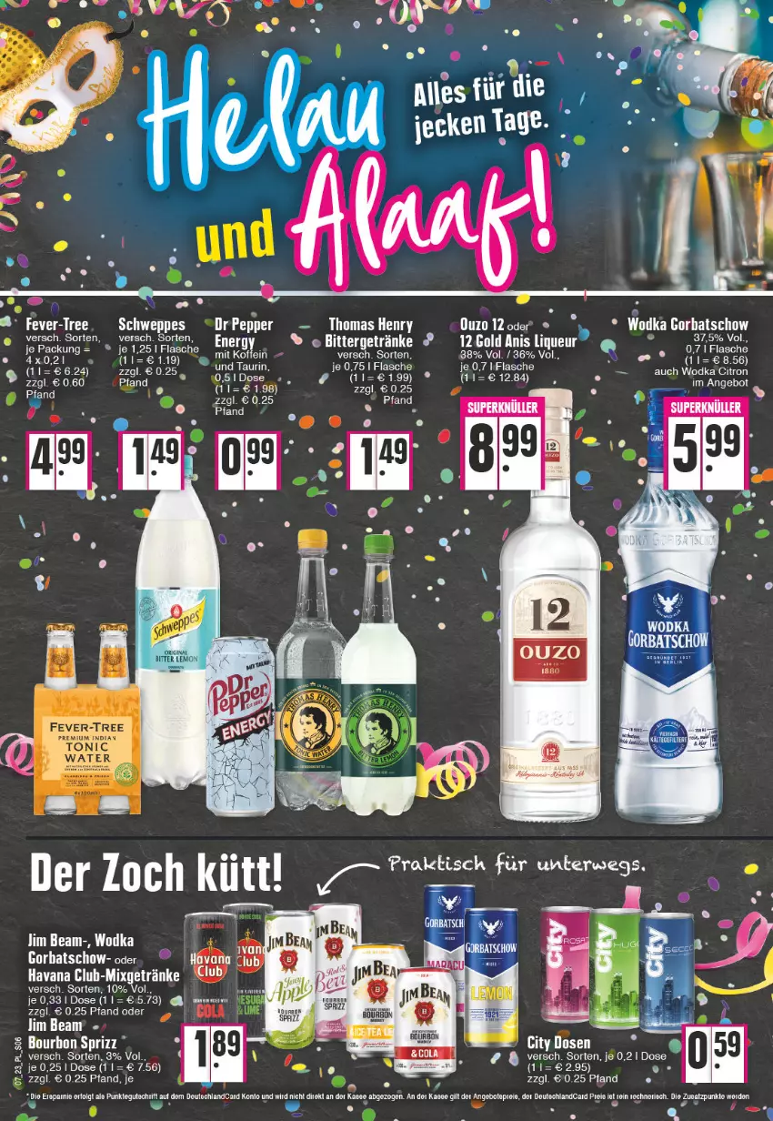 Aktueller Prospekt E Center - Angebote der Woche - von 13.02 bis 18.02.2023 - strona 6 - produkty: angebot, angebote, bitter lemon, eis, erde, fever-tree, flasche, getränk, getränke, gin, Gorbatschow, Havana Club, HP, jim beam, LG, Mixgetränk, ouzo, ouzo 12, reis, schweppes, thomas henry, wodka