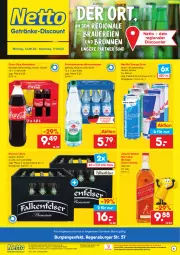 Gazetka promocyjna Netto Marken-Discount - Getränkemarkt in deiner Nähe - Gazetka - ważna od 17.06 do 17.06.2023 - strona 1 - produkty: Alwa, angebot, angebote, auer, Bad, bestpreis, bier, Biere, blended scotch, blended scotch whisky, brunnen, burger, coca-cola, cola, discount, drink, eis, elle, energy drink, getränk, getränke, Holz, johnnie walker, LG, marken-discount, mineralwasser, ndk, red bull, regensburger, reis, scotch, scotch whisky, Ti, wasser, whisky, ZTE